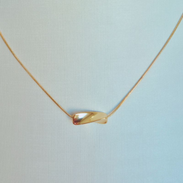 Colar com Pingente Linha Orgânica - Aço Inoxidável Dourado