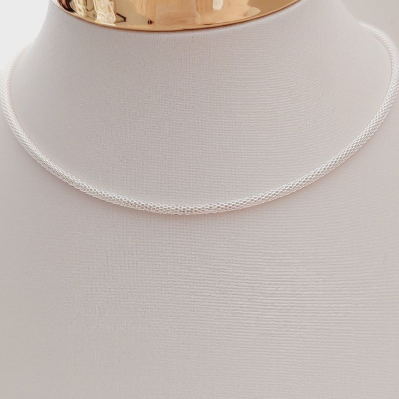 Colar Choker Malha Tela
