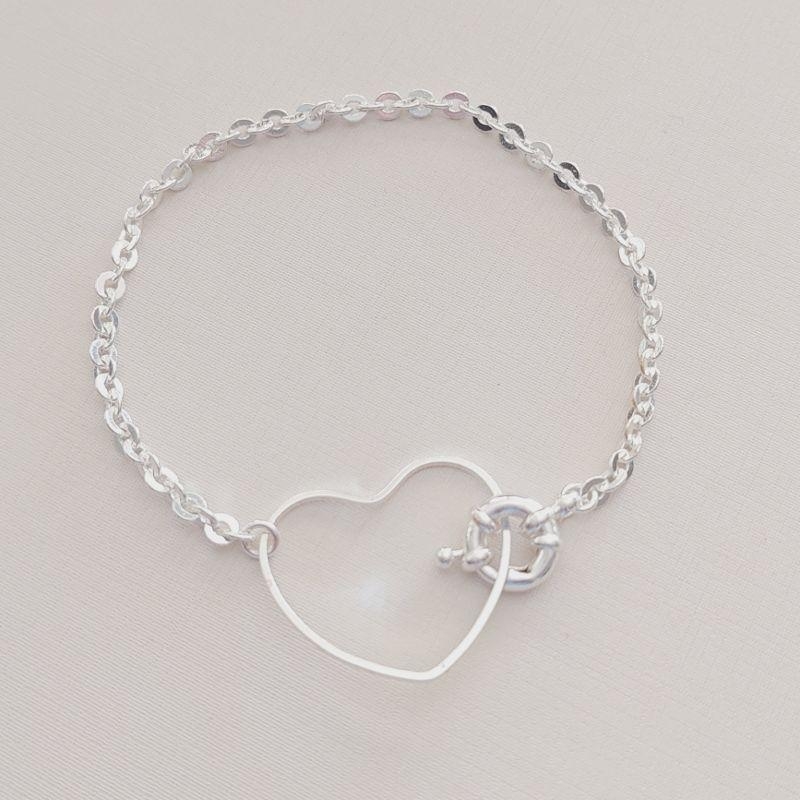 Pulseira Fechamento Bóia e Coração