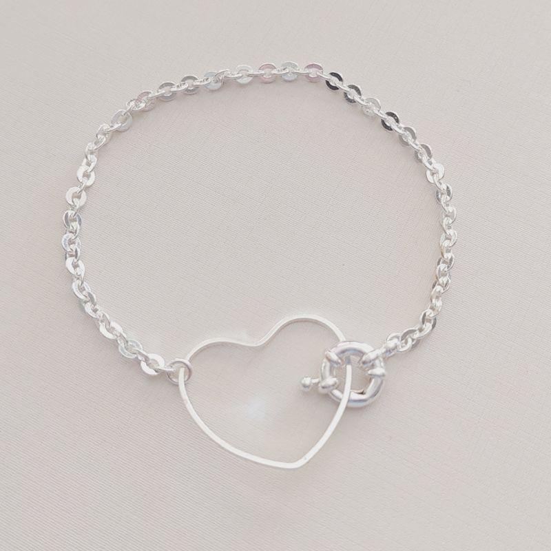 Pulseira Fechamento Bóia e Coração