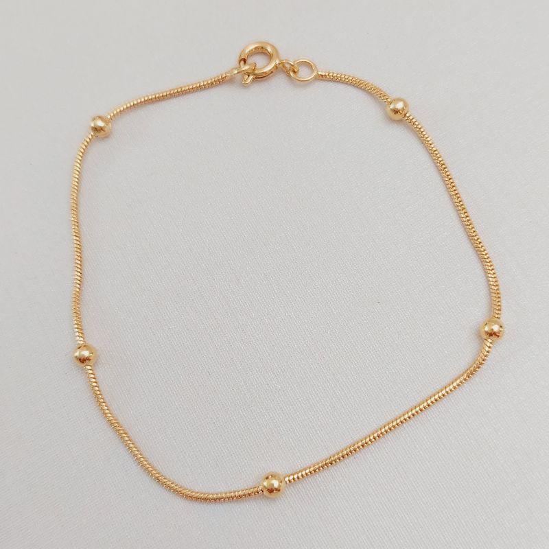 Pulseira Rabo de Rato com Bolinhas